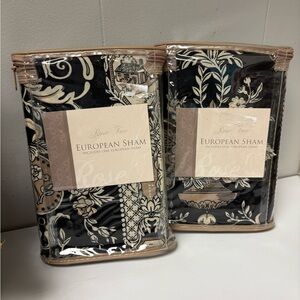 Rose Tree European Pillow Shams Set of 2 New in Package 100% Cotton 26x26”